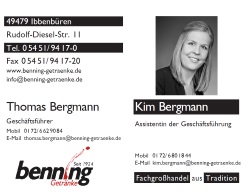 Visitenkarte Kim Bergmann